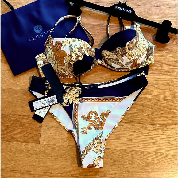 Versace Renaissance Print two piece swim suit. - Picture 1 of 11